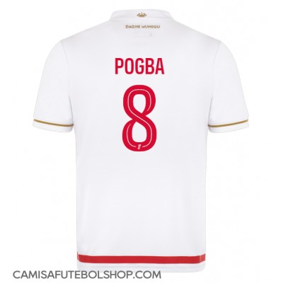 Camisa de time de futebol AS Monaco Paul Pogba #8 Replicas 1º Equipamento 2025-26 Manga Curta Camisa de time de futebol AS Monaco Paul Pogba #8 Replicas 1º Equipamento 2025-26 Manga Curta